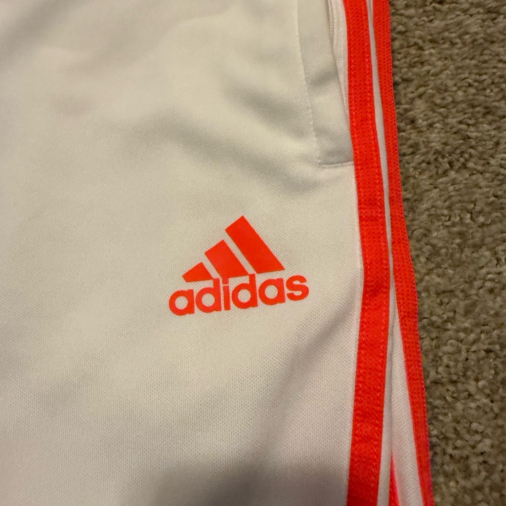 Adidas Men’s White and Orange Bottoms